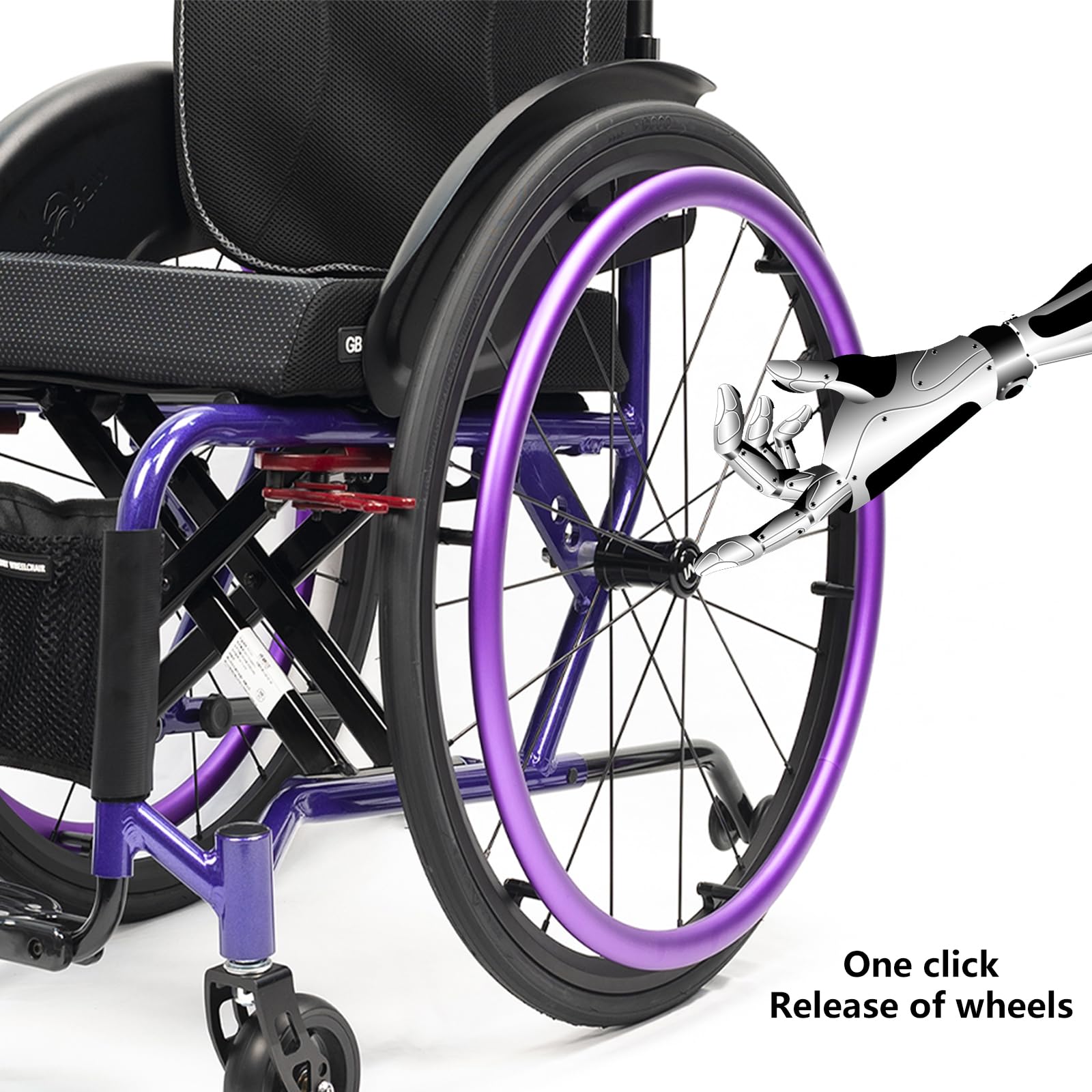 Silla De Ruedas De Transporte Portátil,silla De Ruedas Deportiva Ultraligera Plegable Todo Terreno,sillas De Ruedas Deportivas Y De Ocio,silla De Ruedas Manual De Aleación De Aluminio Autopropulsada(S