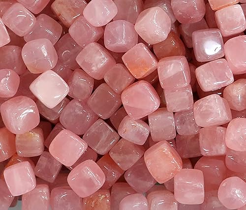 Miniatura 6 de Piedras de whisky de cuarzo rosa, cubos de hielo de cristal para bebidas, rocas de whisky, cubos de vino de 0.8 pulgadas, regalos para mujeres,