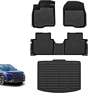 Premium 3D TPE Floor Mats Fit for 2023 2024 Honda CR-V(Non-Hybrid), Waterproof Odorless Car Floor Liners Front & Rear Row, Trunk Mats, Honda CRV Full Set Accessories