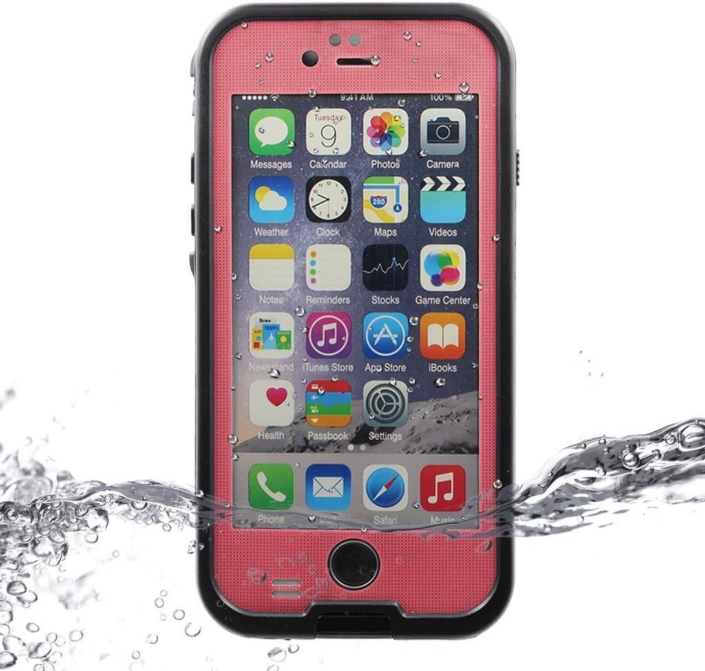 iPhone 6S Waterproof Case,iPhone 6 Waterproof Case,Maxdara [Newest] Waterproof Underwater Shockproof Snowproof Dirtpoof Protection Cover Case for iPhone 6S 6 4.7 Inches (Pink)