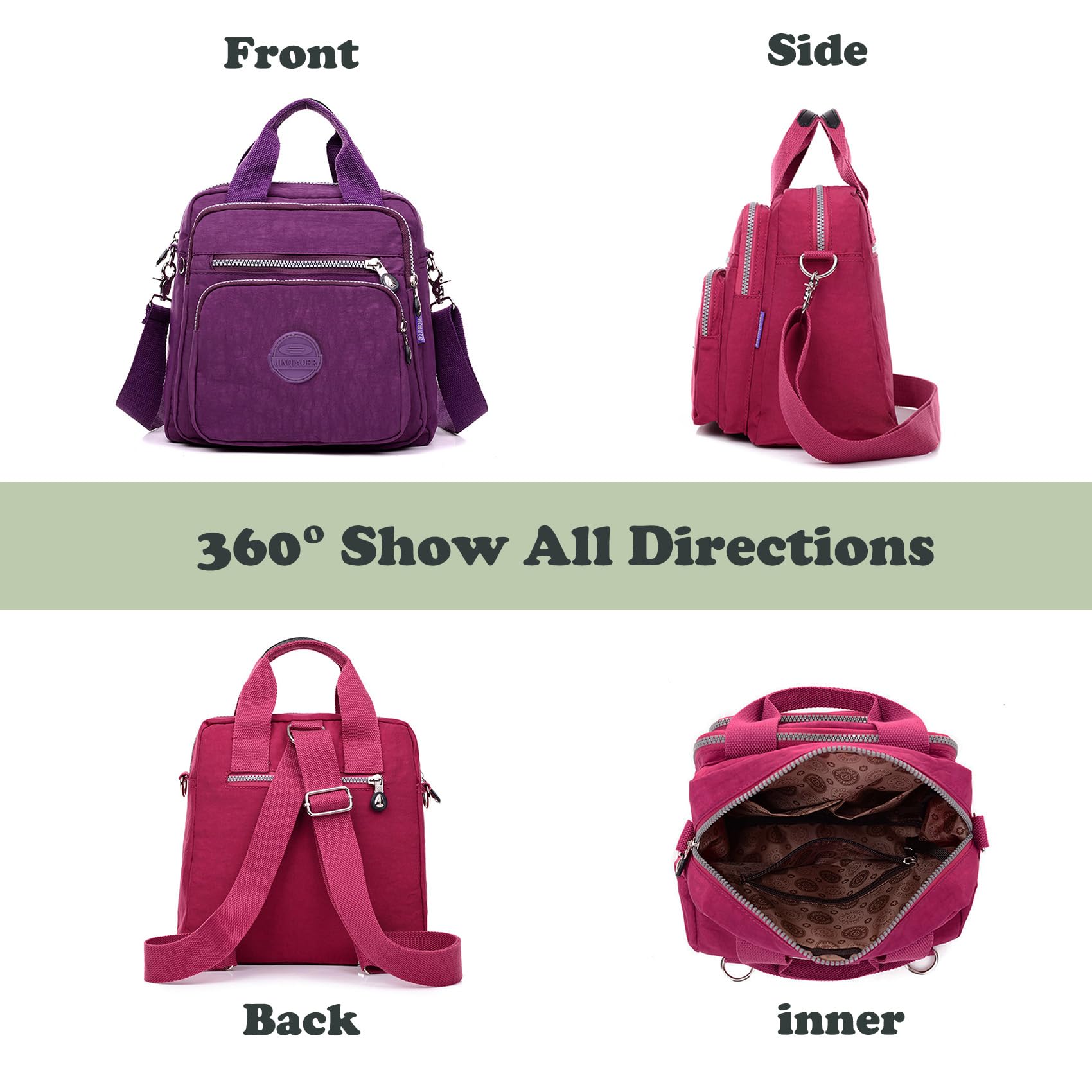 Borsetta Donna Borse a Spalla Casuale Borsa Tracolla Leggero Zaino Impermeabile Sacchetto Scuola Borse da Viaggio Borsello Moda Sport Bag per Ragazze