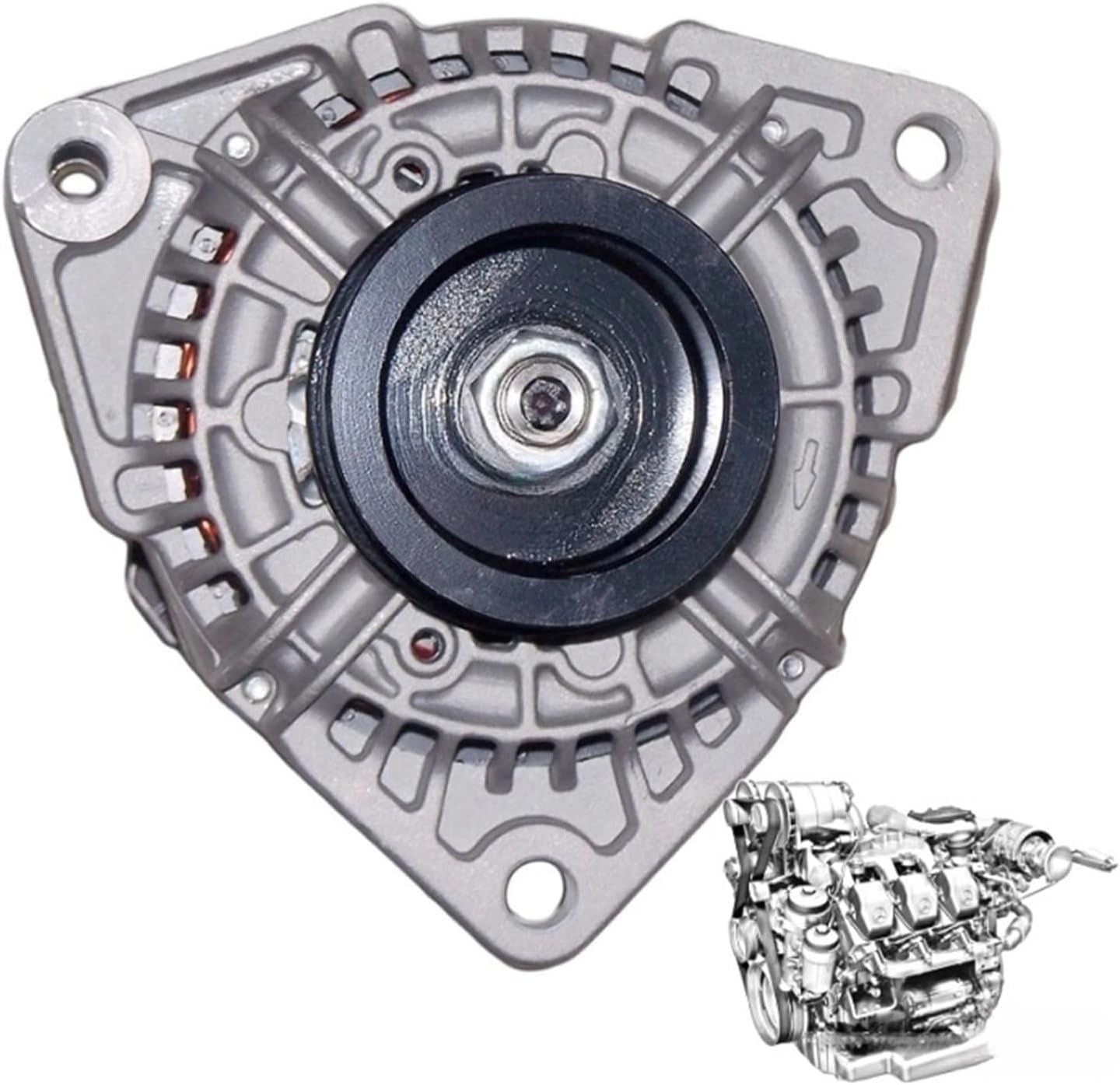 Alternator Compatible For Mercedes 24V 80A 0124555001 0124555002 0124555004 0124555022 OM501 OM502 TRUCK FLYERSAUTO 0124555032 Automotive Replacement Alternators