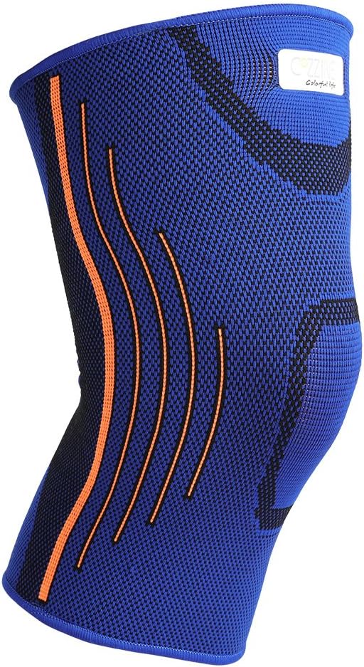 Knee Support, Cozzine Knee Brace Compression Anti Slip Sleeve for Running Walking Cycling Basketball and Knee Safety Pain Relief - Sports Injury Rehabilitation & Protection, 1 Pack (Large)