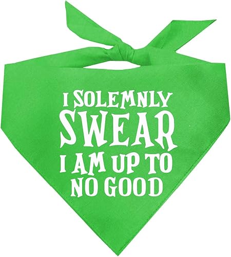 Miniatura 7 de I Solemnly Swear I Am Up to No Good Dog Bandana (Rojo, OS 1101)