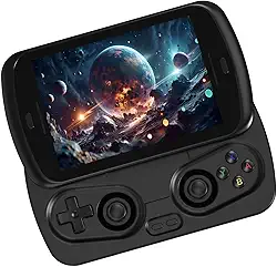 RG Slide Retro Handheld Game Console , 4.7-inch LTPS in-Cell Screen Capacitive Joystick Android 13 System Support AI Assistant 5G WiFi Bluetooth 5.0 NO Game Card(Black)