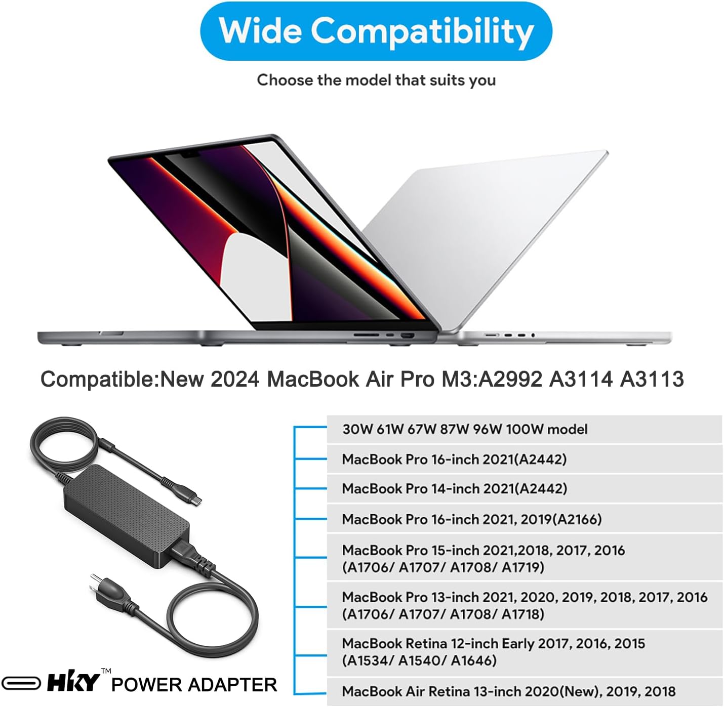 140W USB C Charger Power Adapter HKY PD3.1 GaN 28V 5A Power Supply for HP OMEN Transcend 14 Spectre x360 16" Msi Prestige 14 16 AI Studio Summit E16 AI Studio eero PoE Gateway FSP140-APDAR02 TPN-LA29