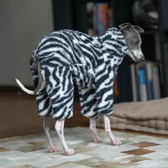 Foto 5 de 5 de IUOUTG Abrigo De Galgo con 4 Patas, Manga Larga, Cuello, Suéteres De Lana Cálidos, Monos para Galgo Italiano