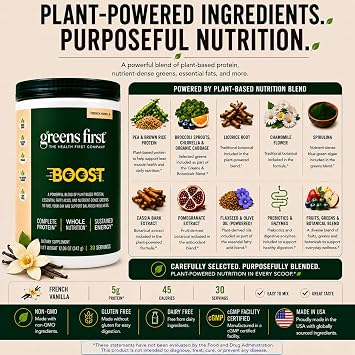 Greens First Boost Superfood Shake Mix, French Vanilla