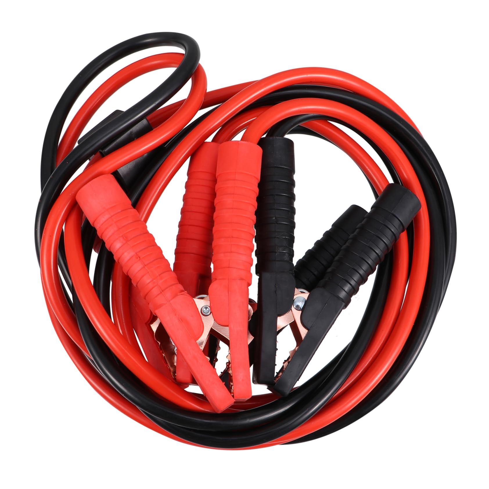 Gatuida Cable de Emergencia para Coche 2000 Pinzas Batería, Cable Arranque Bateria de Cobre-aluminio, Negro, para Camiones y Generadores