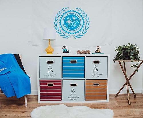 Miniatura 8 de Ukonic Star Trek: The Original Series NCC-1701 - Organizador de cubos de almacenamiento de tela de 13 pulgadas, juego de 3