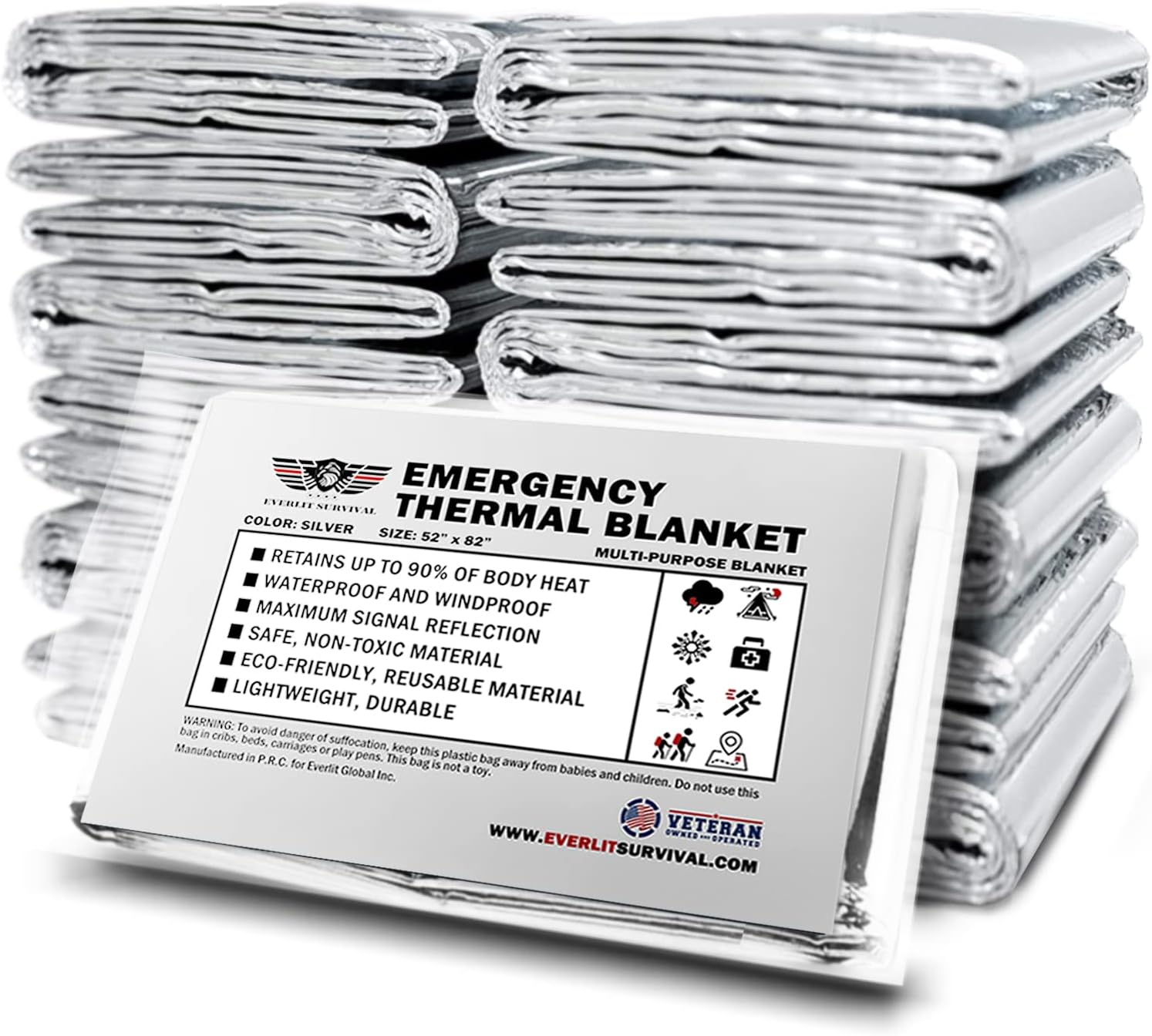 Primacare CB6841CS Emergency Foil Mylar Thermal Blanket