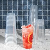 Vista 8 de Karat [24oz - 1,000 ct] 95mm Diameter Translucent PP Plastic U-Rim Disposable Cups, Designed for Sealing Films (C1012-K)
