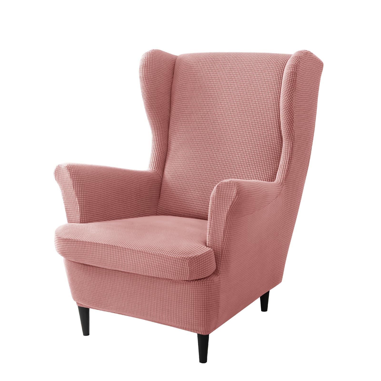 Ohrensessel Überzug, Sessel-Überwürfe, Ohrensessel Schonbezüge Bezug, Sessel Sitzbezug für Wohnzimmer Schutz, Sesselbezug (Rosa)