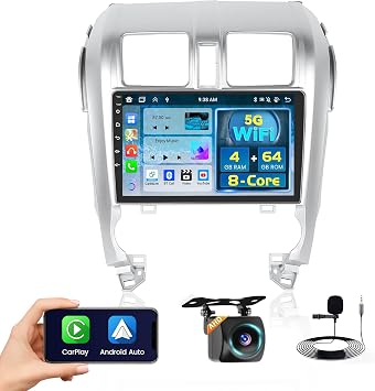 [Fuluku] 8Core 4+64GB 10" Android 15 Car Radio for Honda CRV 2007-2011 | Wireless Carplay Android Auto Mirror Link 10" Touch Screen Car Radio with GPS, BT, FM/RDS, EQ, DSP, WiFi, SWC, Backup Camera