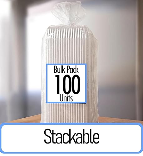 Miniatura 4 de Bandejas desechables de plástico para nachos con 2 compartimentos, bandejas de nachos transparentes de 12 onzas para inmersión de queso, soportes de