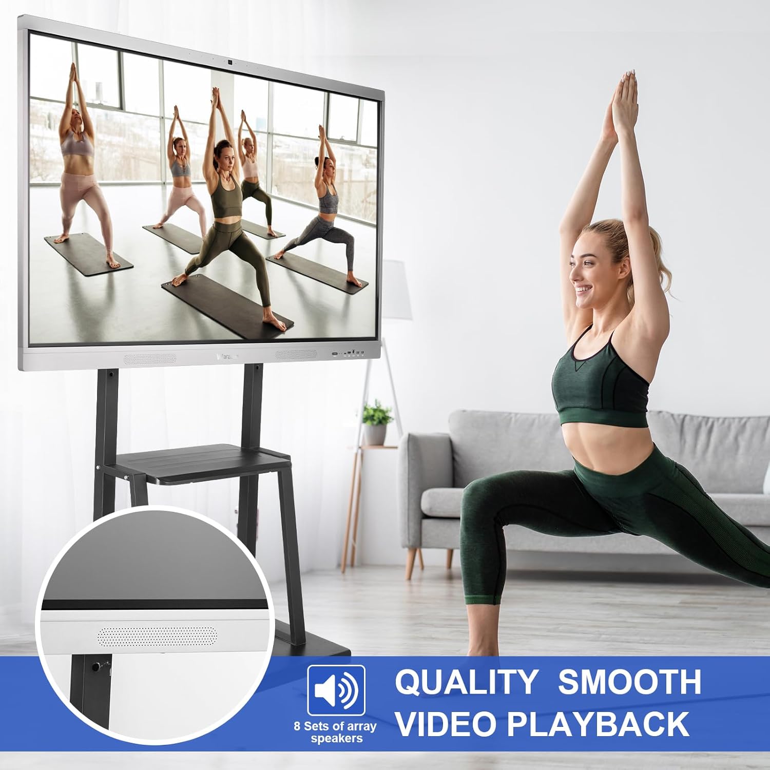 Smart Board 65" Touchscreen: Interactive Whiteboard 4K UHD for Classroom & Office -Digital Presentation Board for Teachers and Business (Wall Mount Included)