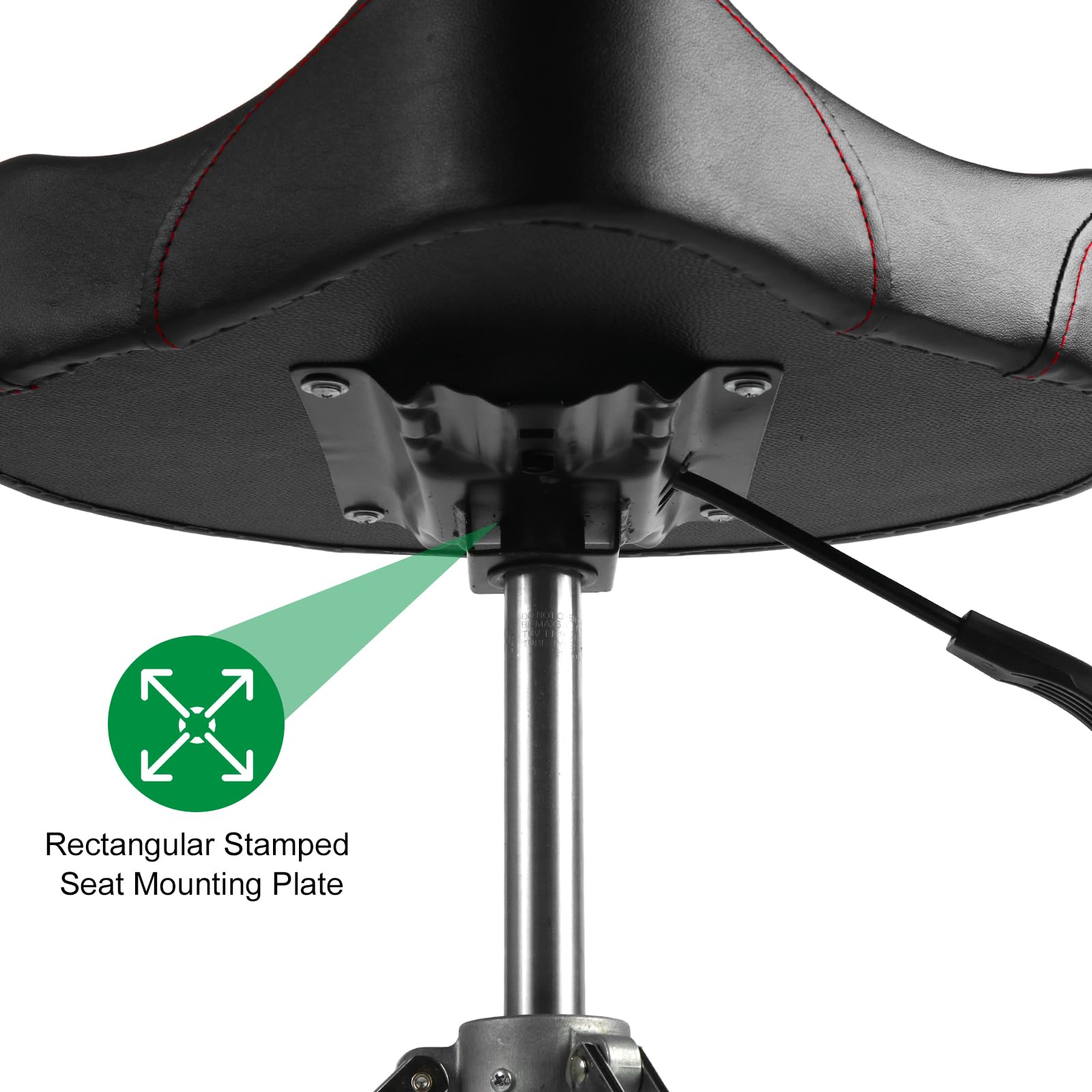 Robuster Schlagzeug-Thron, verstellbare Höhe von 44,9 - 62,6 cm, bequeme PU-Oberfläche, Motorrad-Stil, Schlagzeughocker, extra dicker Sitz, entworfen für erwachsene Schlagzeuger