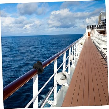 Rod Support Stand Plastic and Nylon Black Sea Fishing Rod Holder Bracket Adjustable with Easy Installation for Boat Handrail and Pier Railing for Outdoor Fishing Accessories