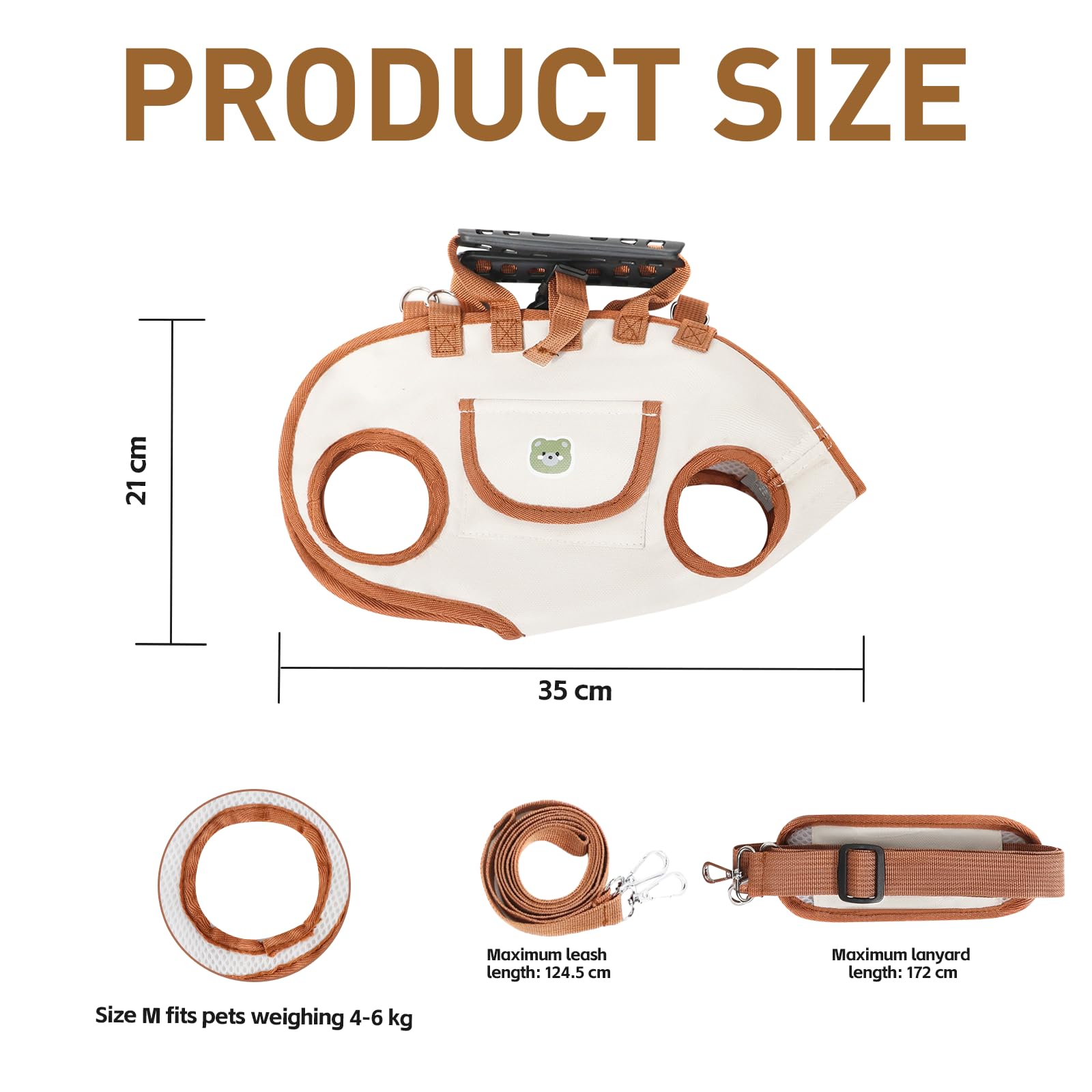 Trasportino Zaino per Cani Fino a 6 kg, Piccola Borsa da Viaggio per Cani,Regolabile Zaino Cane per Cane Gatto Fino a 6kg, per Passeggiata,Viaggio