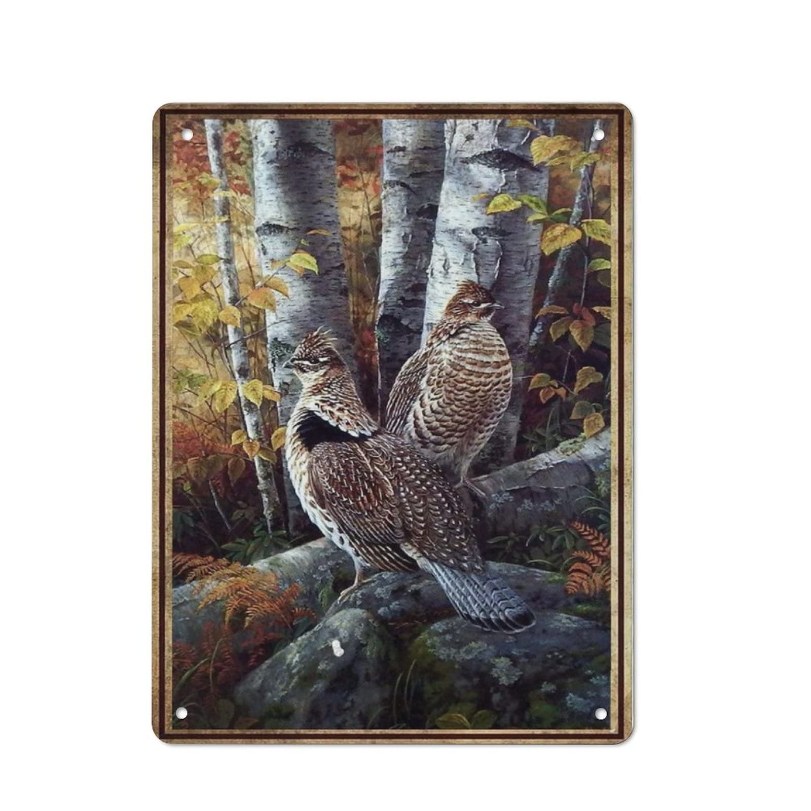 AOOEDM Wildlife Rosemary Bird Tin Metal Sign Wall Decor Funny Inspirational Quote Wall Art Sign Vintage Tin Signs For Home Coffee Bar Man Cave Sign Pub Poster