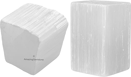 Miniatura 109 de Amazing Gemstone Cristales crudos de angelita y piedras curativas, rocas naturales para pulir, piedras y cristales crudos de bricolaje, 2 piezas