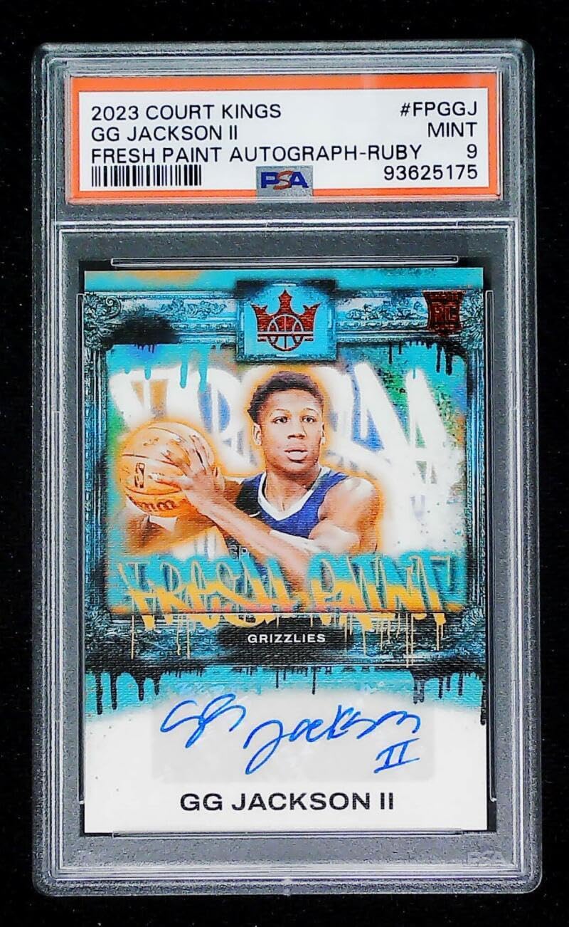 2023-24 Panini Court Kings Fresh Paint Autograph #FP-GGJ GG Jackson II RC Rookie AUTO 10/99 Memphis Grizzlies NBA Basketball Trading Card Graded PSA 9 (MINT)