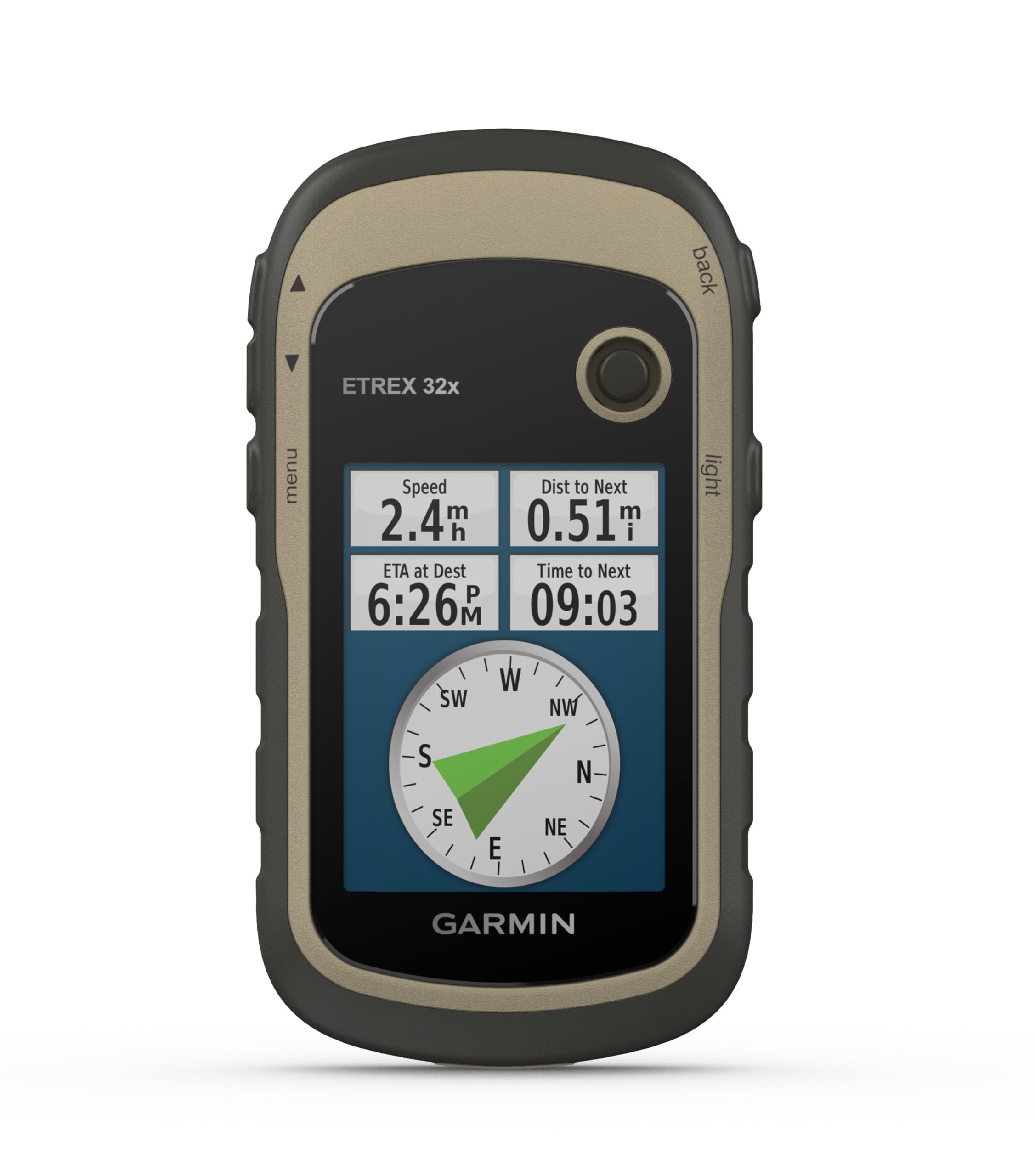 Garmin - eTrex 32x - GPS de Senderismo con mapas TopoActive Europe precargados con rutas y senderos enrutables - Brújula electrónica y altímetro barométrico - Verde (Reacondicionado)