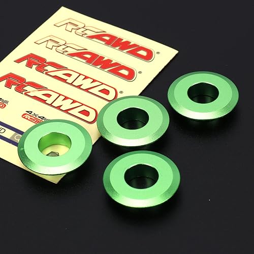 Miniatura 5 de RCAWD Rueda de aleación 15 adaptador billet arandela FR PRO637900 para neumáticos de rueda serie Proline piezas de actualización verde