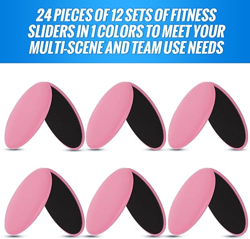 Miniatura 27 de Wettarn 24 unidades de deslizadores de núcleo para entrenar ejercicio abdominal, discos deslizantes de entrenamiento de doble cara, deslizadores