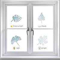 Vista 60 de GORGECRAFT 16 calcomanías de alerta de vidrio para ventana de mariposa, anticolisión, animales, arcoíris, para pájaros, pegatinas, película