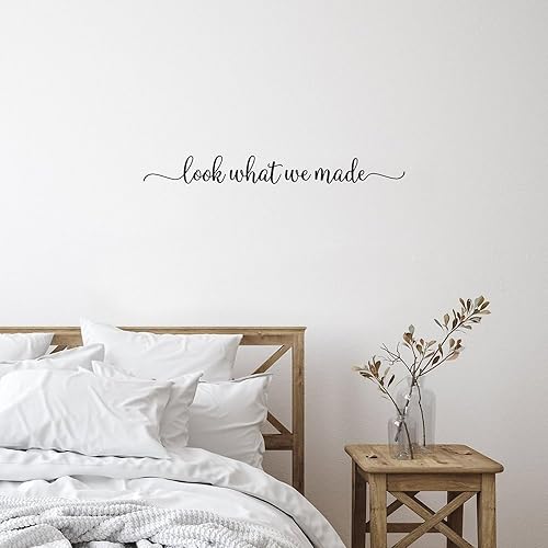 Miniatura 2 de Calcomanías de vinilo para pared, con texto en inglés Look What We Make, bonito arte de pared, decoración del hogar, iglesia religiosa, cristiana,