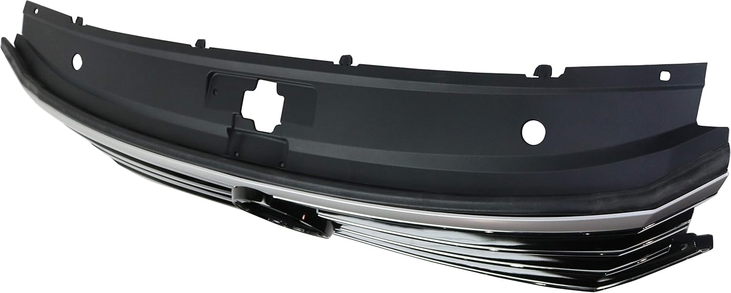 Garage-Pro Grille Assembly Compatible with Volkswagen Passat 2016-2018 Painted-Black with Chrome Molding LED Headlights Canada