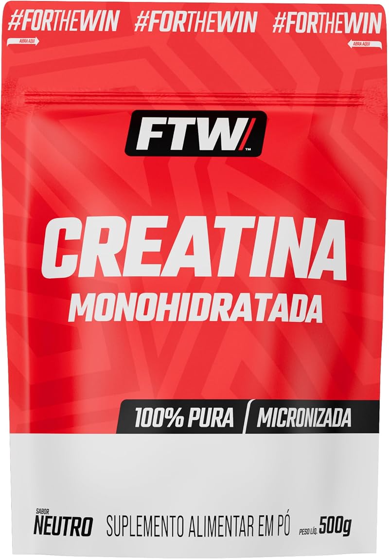 Frete Grátis Creatina Pura 500g Refil Monohidratada Ftw - Sem Sabor Explosão De Energia, Força E Resistência - Absorção