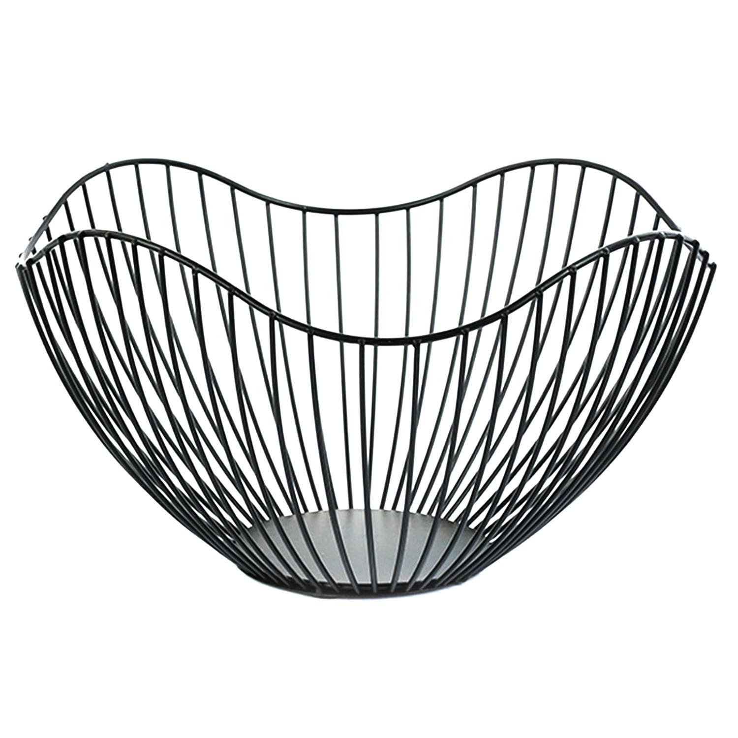 Corbeille à fruits design scandinave MAADES en métal noir durable