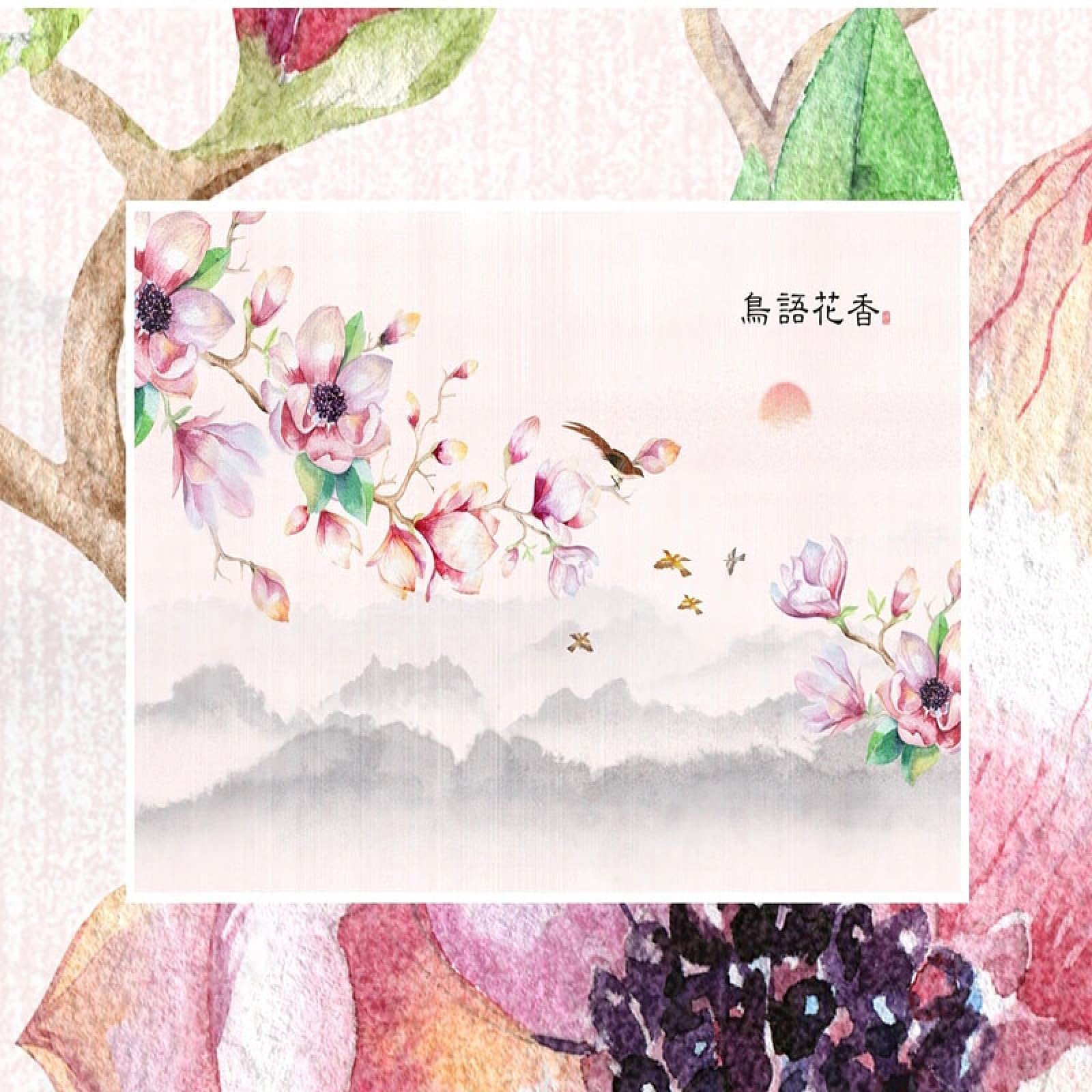 Papier peint panoramique adhésif – Fleurs dans vase vintage