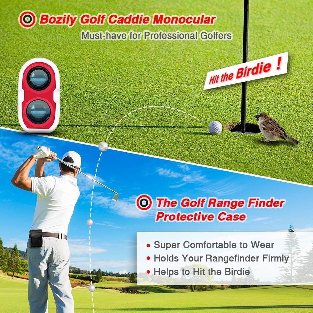 🔥 Hot Deals Bozily Golf Rangefinder,Hunting Rangefinder 6X Laser Range Finder 1000 Yards with Slope ON/Off Technology, Fast Flag-Lock, Continuous Scan Support - Tournament Legal Golf Rangefinder