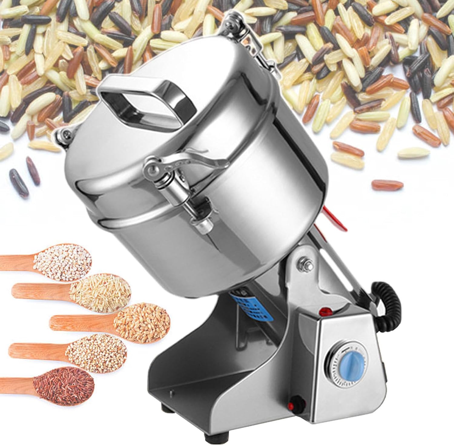 Electric Coffee Grinder, 2500g Capacity Grinding Milling Machine, 60-350 Mesh Crushing Degree, 32000 RPM Home Grinder for Coffee Bean, Pepper, Grain, Spice, Nuts