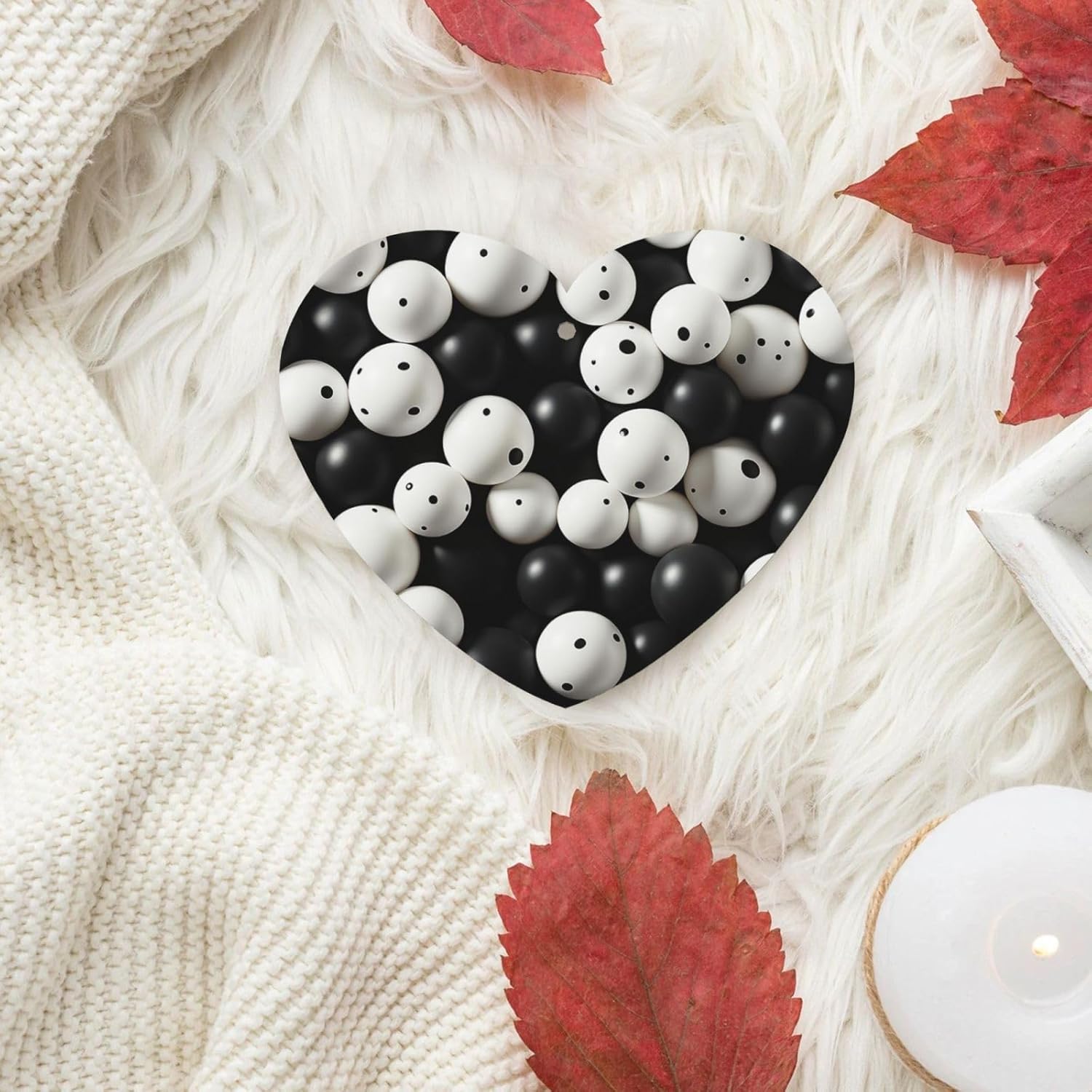 Car Air Freshener 24 PCS Black And White Dot Hanging Car Air Fresheners Auto Interior Decor Card Freshener Strong Scented Card Lavender Cars Scents for Office Bedroom Close Drawer Heart Shape