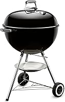 Weber Original Kettle 22-Inch Charcoal Grill, Black - Iconic BBQ Grill with One-Touch Cleaning, 13-Burger Capacity & 10-Year Warranty