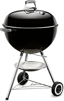 Weber 741001 Silver One-Touch 22-Inch Kettle Grill, Black