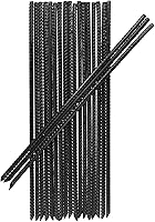 KINJOEK 20-Pack 12-Inch Heavy Duty Steel Rebar Stakes - Chisel Point Ground Anchors for Tents, Trampolines, Gardens & Fences