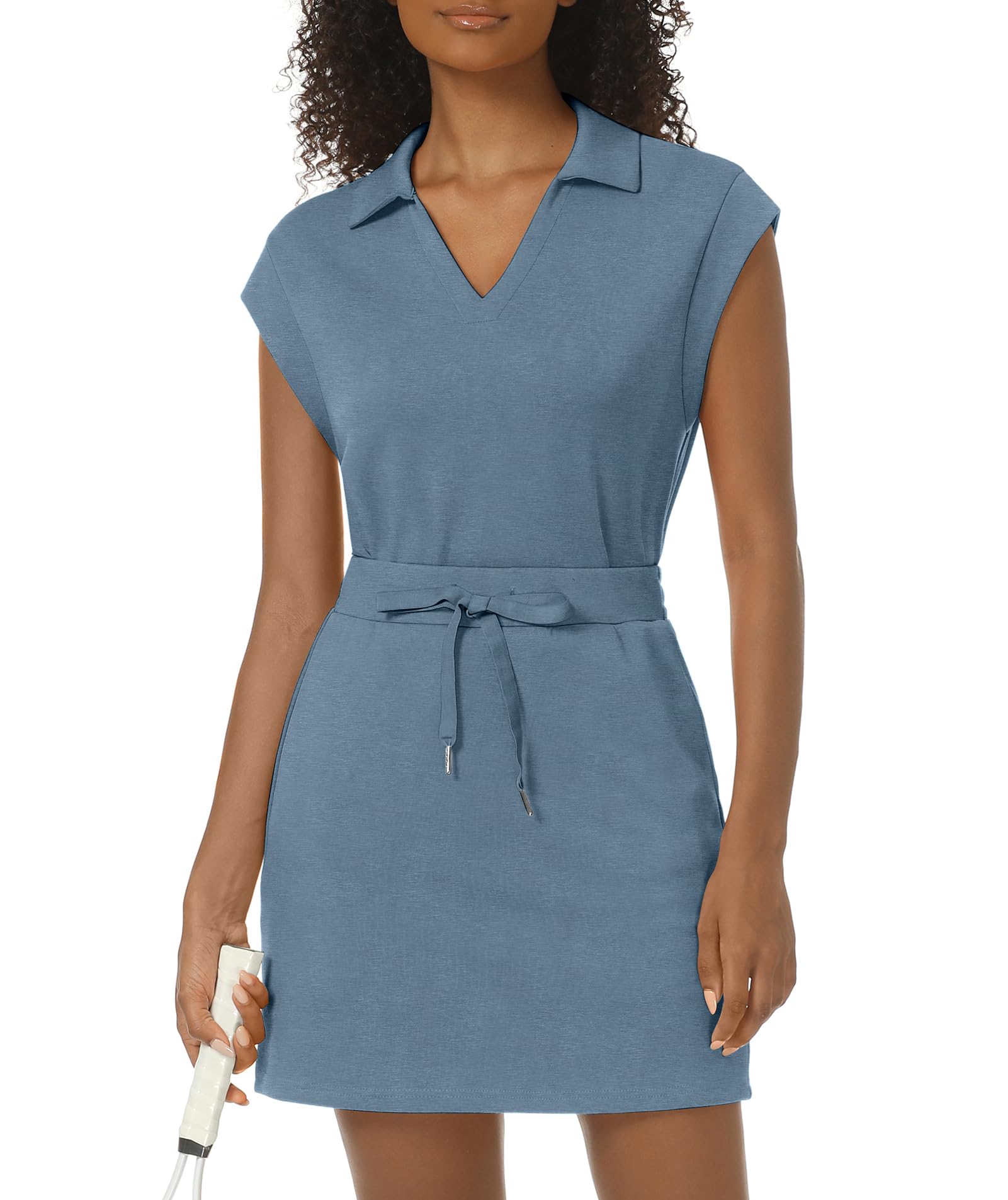 Casly Lamiit Womens Two Piece Skirt Sets Tennis Outfits Casual Cap Sleeve Lapel Shirt Summer Athletic Sport Short Skort Set