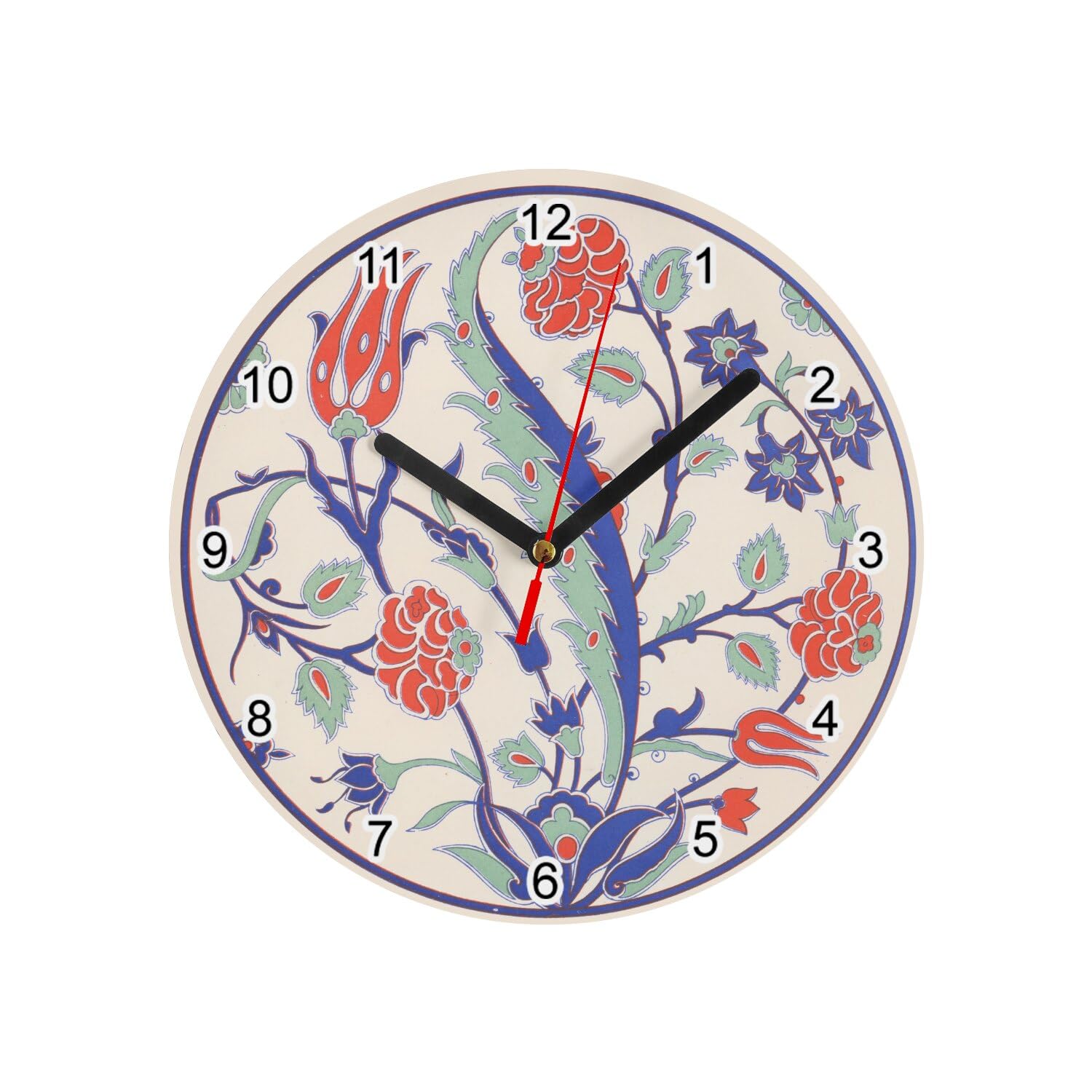Horloge murale en verre de 20 cm ornement traditionnel d'inspiration asiatique