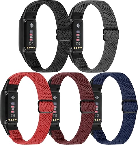 Bandas elásticas de nailon solo compatibles con correas Fitbit Luxe para mujeres y hombres, correa deportiva transpirable ajustable de repuesto para