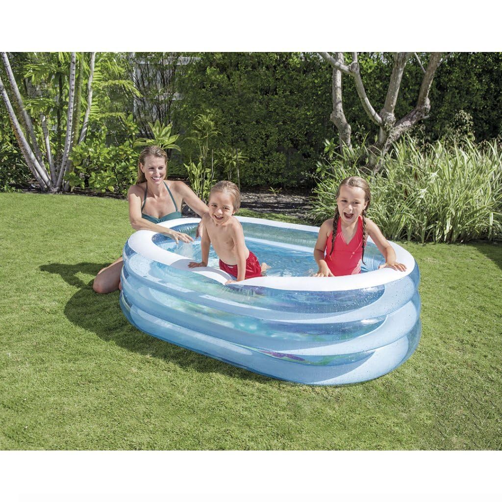 Intex 57482 - Piscina Baby Ovale, Trasparente, 163 x 107 x 46 cm, [Modelli Assortiti]