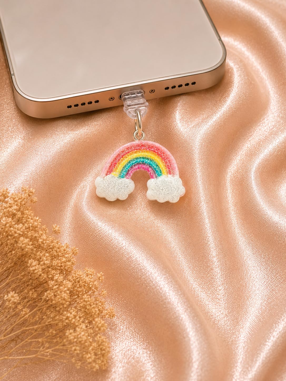 Case Creation Bow Charm Charging Jack Protector Anti-dust Plugs for USB-C Port Type-C Rhinestone Cute Cap Compatible with Smartphones, Tablets, Laptops (Silver Bow Dust Plug Charm, Pack of 1) — Amazon image 28