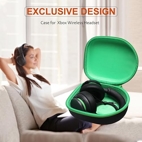 Miniatura 7 de LTGEM - Funda compatible con auriculares inalámbricos Xbox para juegos sobre la oreja, bolsa de almacenamiento de viaje para oficina, color negro y