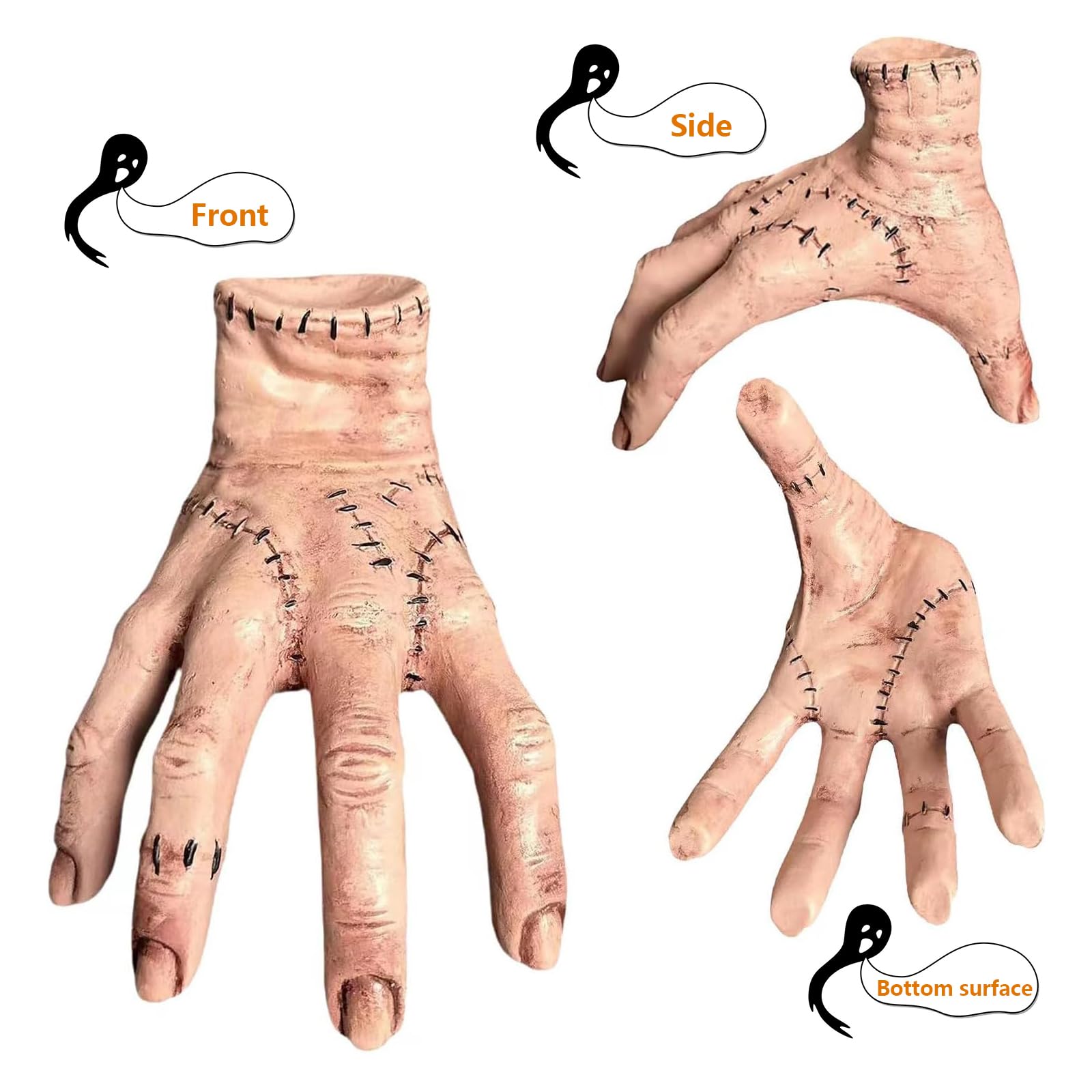 Mano In Lattice Mercoledì Addams, Mano Famiglia Addams, Replica Realistica 15 Cm, Decorazione Halloween Cosplay - 2