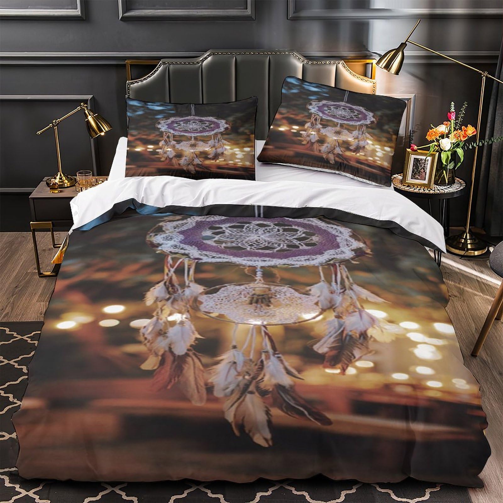 Housse de couette microfibres hypoallergénique ultra douce et respirante