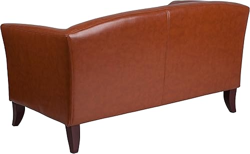 Vista 5 de Flash Furniture HERCULES Imperial Series Cognac LeatherSoft Loveseat